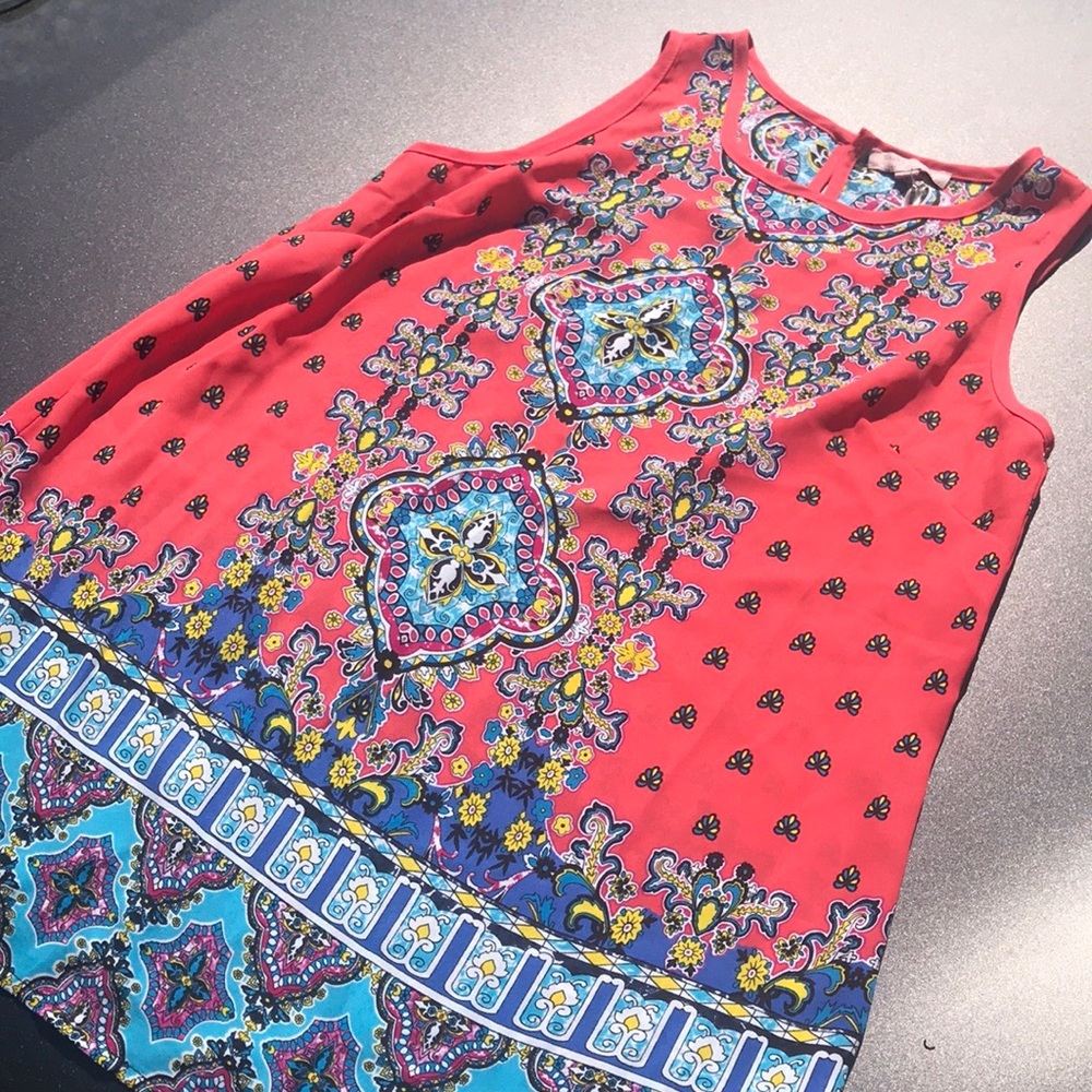 NWT bright patterned tanktop